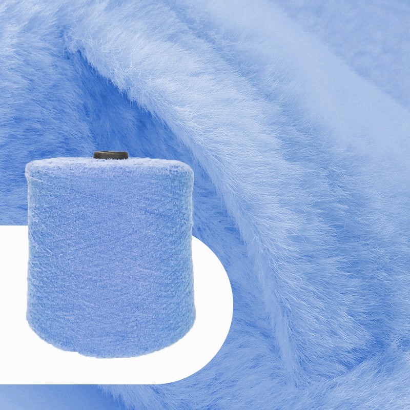Wholesale Soft and Skin Friendly 1.3cm Fancy Feather Yarn Multiple Colors Customized 100% Nylon Mink Yarn for Sweater Knitting