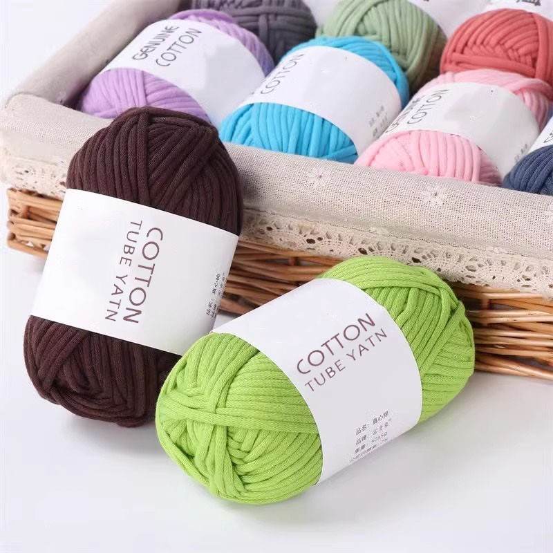35 Colors Vast Stock 50g Genuine Cotton Yarn Hand Knitting Chunky Hollow Tube Yarn