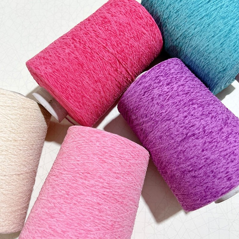 Soft Chenille Yarn Polyester for Hand Knitting Crochet Wholesale Superfine Chenille 100grams Good Asia 12 Ply Chenille Yarn