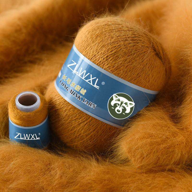 130Colors Mink Yarn Hand Knitting for Cashmere Wool Yarn Soft Long Hair Crochet Yarn Thread for Cardigan 50+20g/pcs
