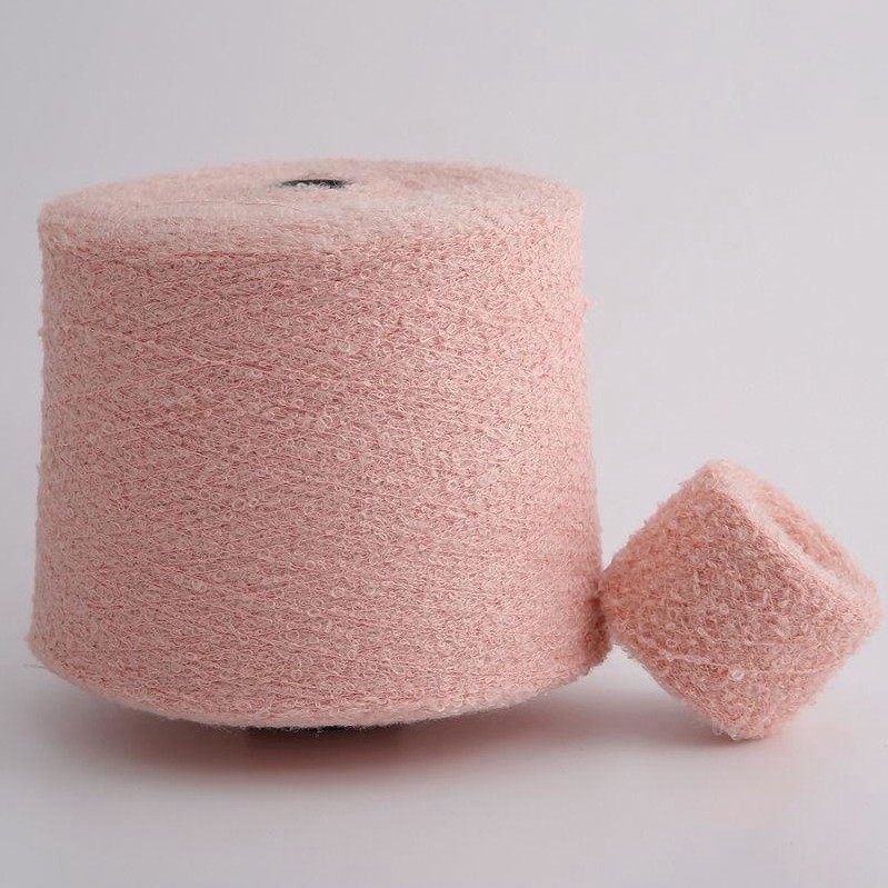 1/8..5NM Wool Loop Yarn 23%wool 27%Nylon 50%acrylic Blended Yarn