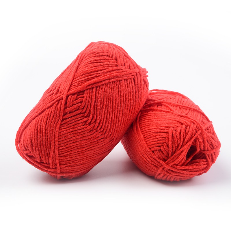 Spring Hot Sale Yarns 50g 4ply 5ply Crochet Cotton Polyester Yarn With Various Color