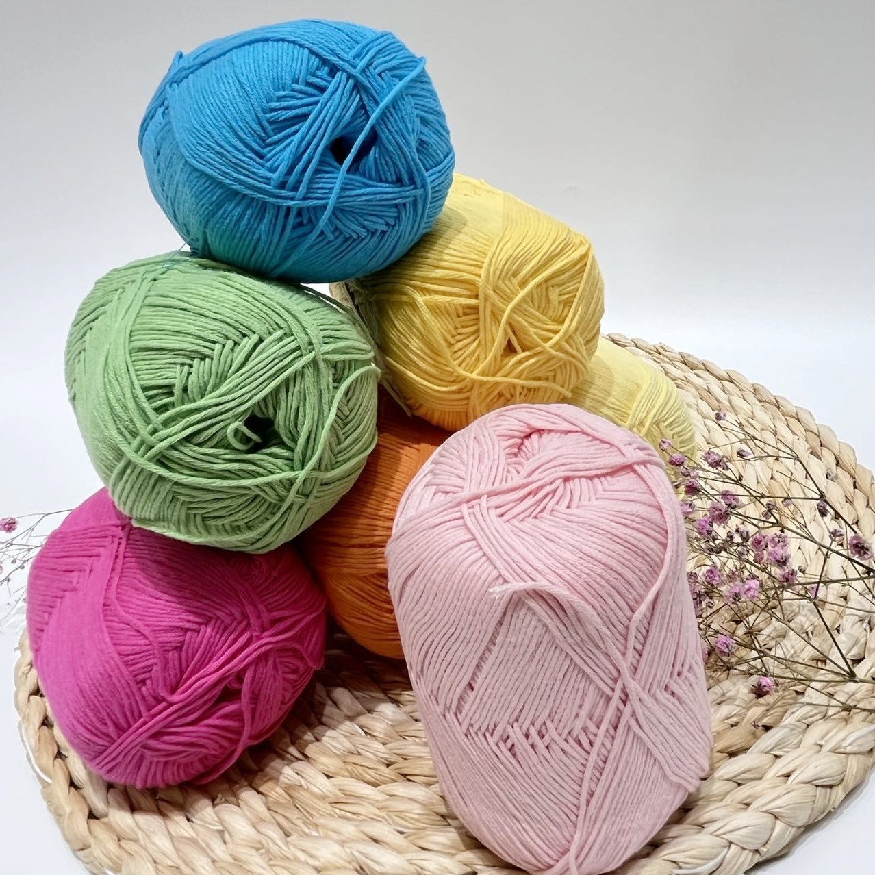 60% Cotton 40% Acrylic Soft Hand Knitting Baby Acrylic Cotton Yarn 5ply 50g Milk Cotton Yarn for Crochet