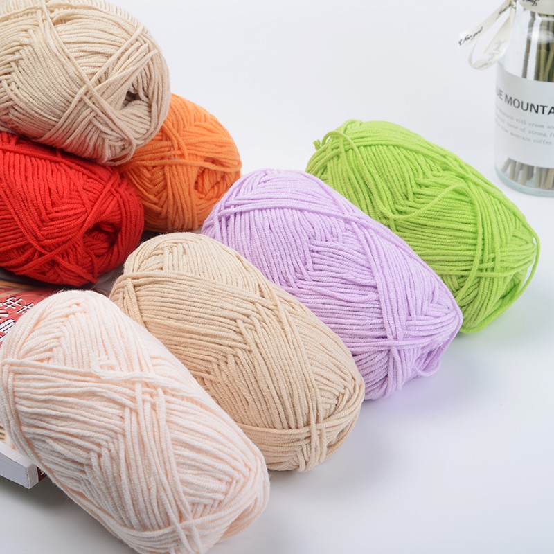 Several Color Eco-friendly Cheap Milk Cotton Yarn for Hand Knitting
