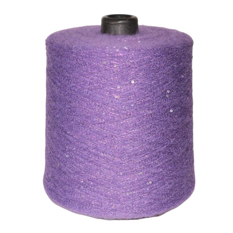 Sequin Yarn Bead Yarn 50% Acrylic 10% Wool 30%Nylon Gold Silver Thread Shiny Gold Onion Silver Onion Yarn 13NM/1 Sequin Mohair