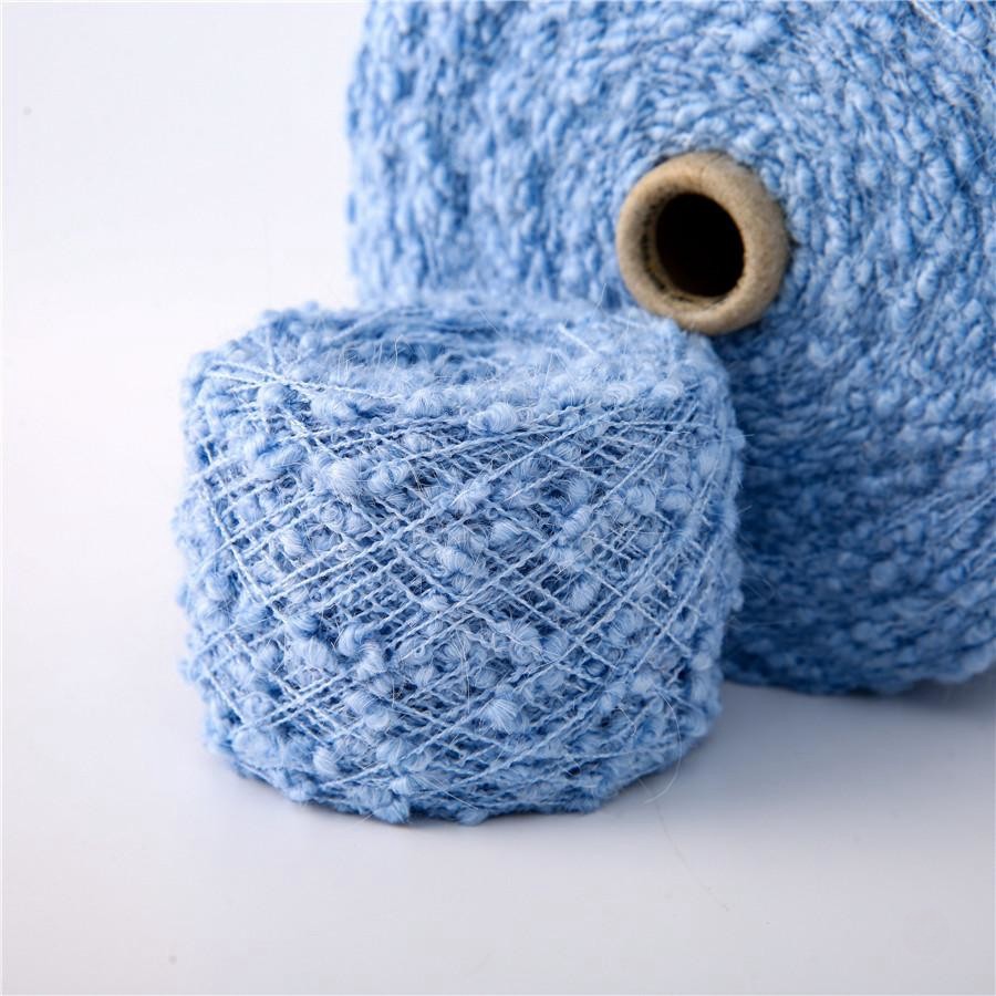 1/3.8NM bean yarn fancy yarn 5% wool 17% acrylic 56% recycled polyester 22% polyester blended yarn