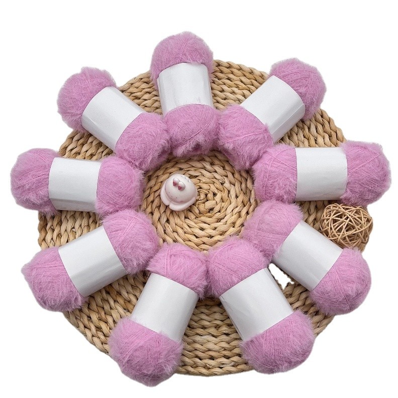 Factory Cheap Nylon Feather Yarn Imitation Mink Fancy Eyelash Yarn Fluffy Crochet Yarn