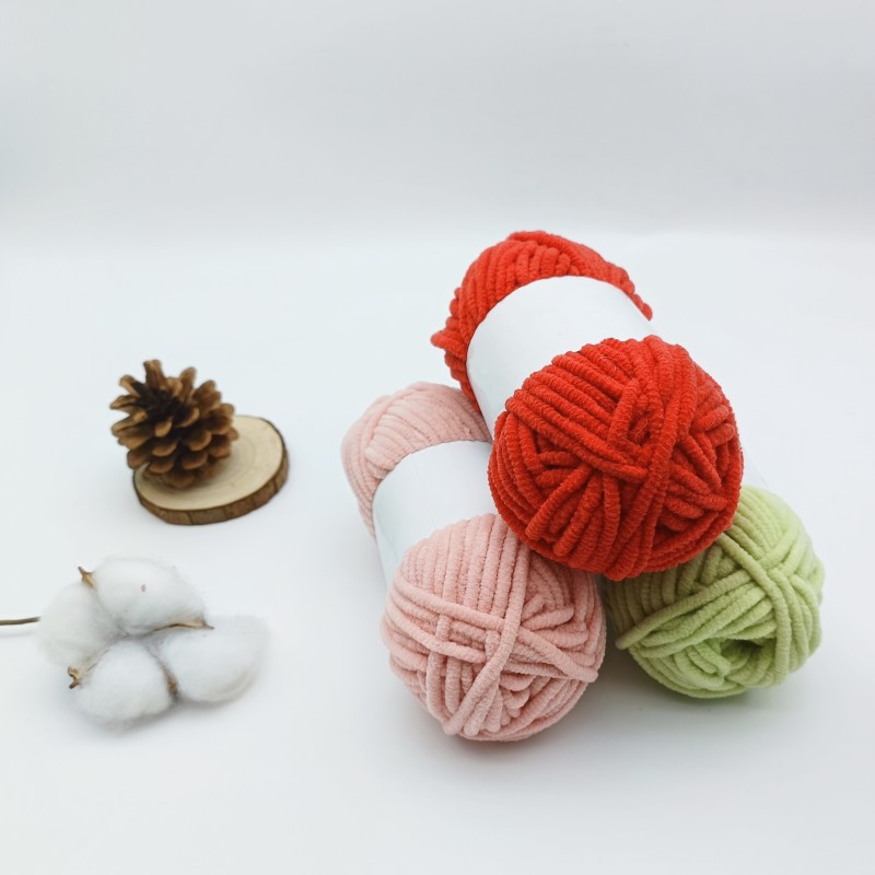 New Year Gift Fancy Velvet Yarn 100 Polyester Velvet Yarn Super Soft Crochet Handcraft