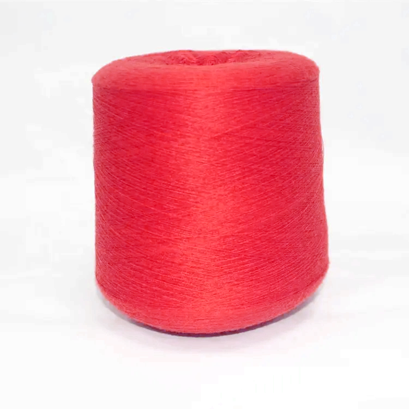 China Factory Wholesale Multiple Colors Recycled Dyed Imitation Cotton Yarn 32S/2 100% Polyester Yarn for Knitting Weaving