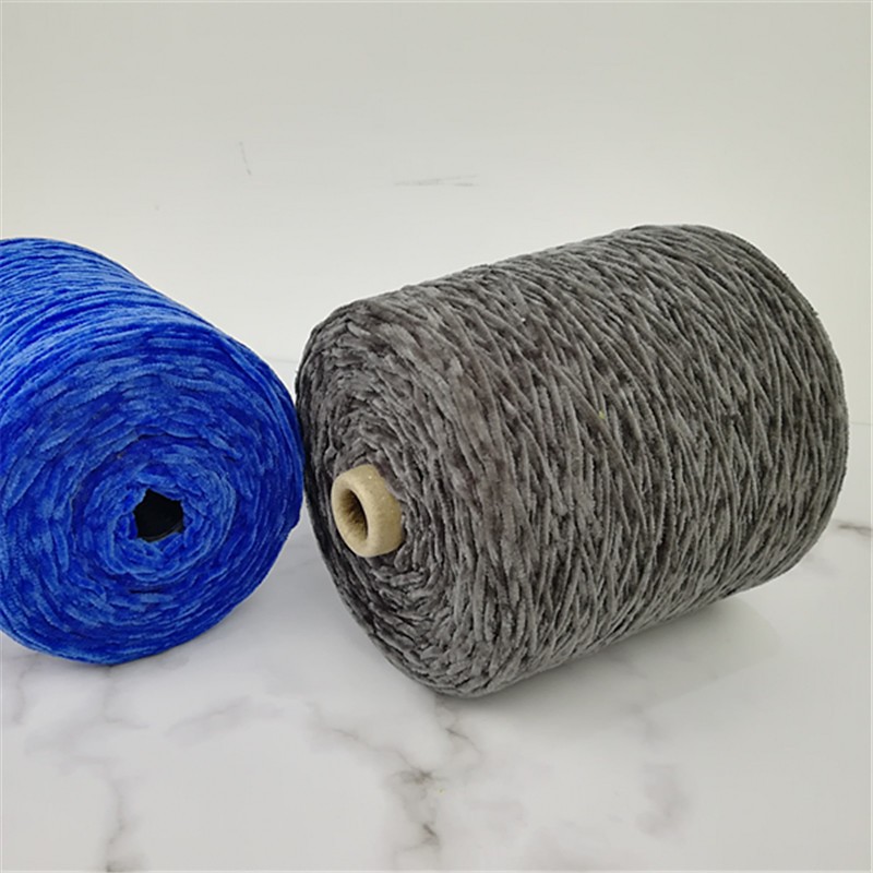 100% Polyester Fluffy Soft Shiny 1/3.5NM Chenille Fancy Yarn for Crochet,knitting Machine