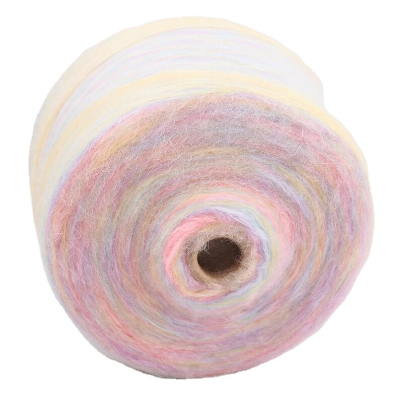 3.3NM/1 58% Acrylic 4%Wool 9% Nylon 29%polyer Gradual Angola Amorous Mohair Wool Yarn Plush Fine Wool Crochet Hand Knitting Yarn