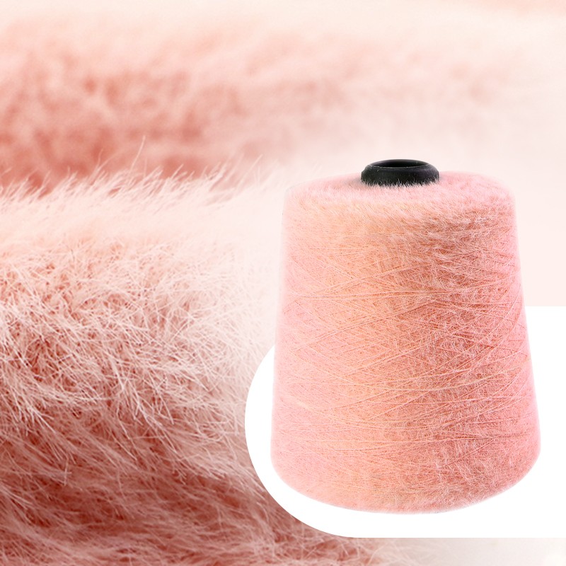 Factory Wholesale Sweater Yarn High Strength Multiple Colors Soft Feather Yarn 1.3cm 100% Nylon Mink Yarn for Knitting Weaving
