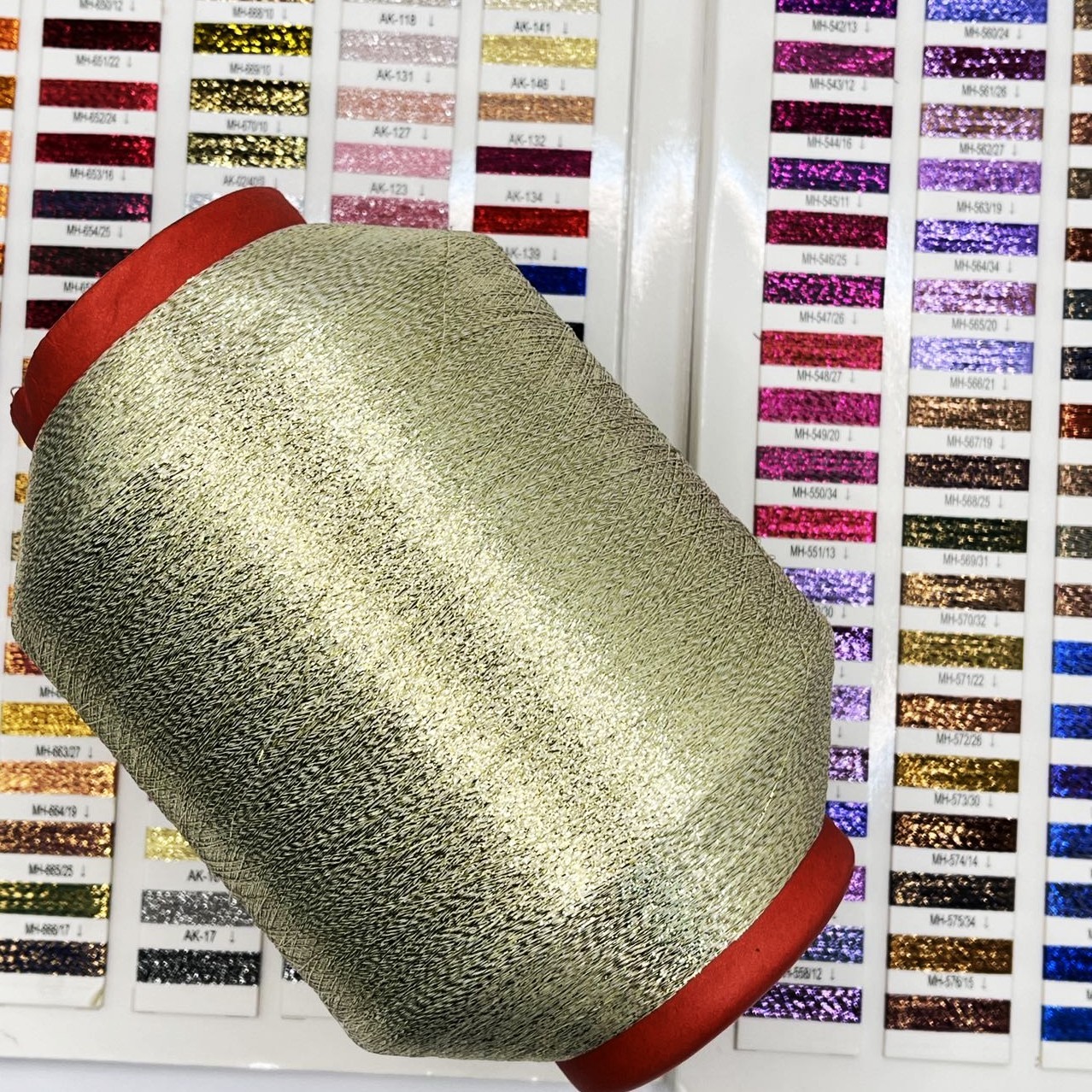 Gold and Silver Metallic Lurex Yarn 100%polyester 125D for Weaving Decoration Party Dress