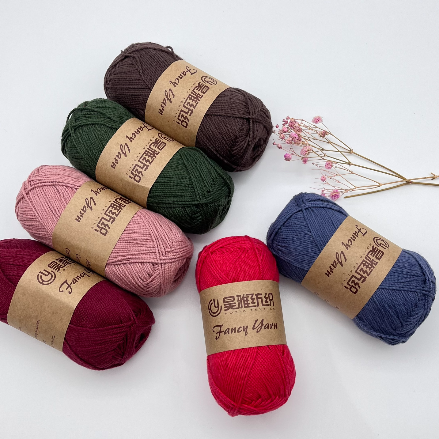 100% Organic Cotton Crochet Baby Silk Milk Cotton Yarn Mercerized