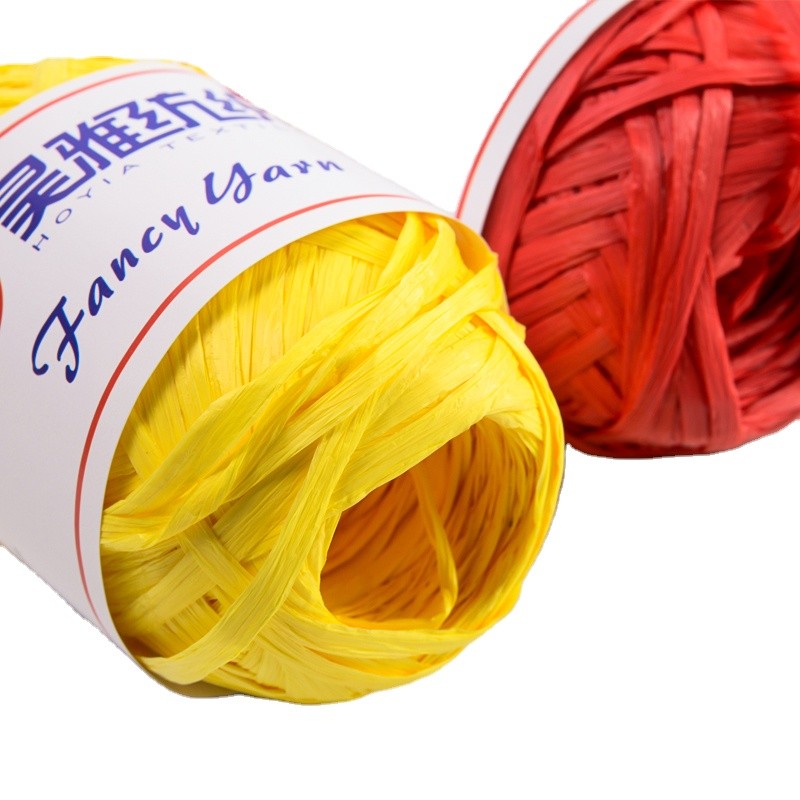 Wholesale Rayon Raffia Ribbon  Yarn Crochet Craft Packing Paper for Festival Gifts for Bags