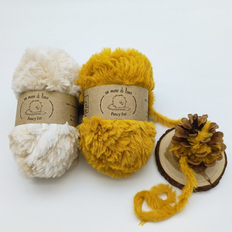 100% Polyester Faux Fur Yarn Fancy Colorful Chenille Faux Fur Angora Feather Yarn