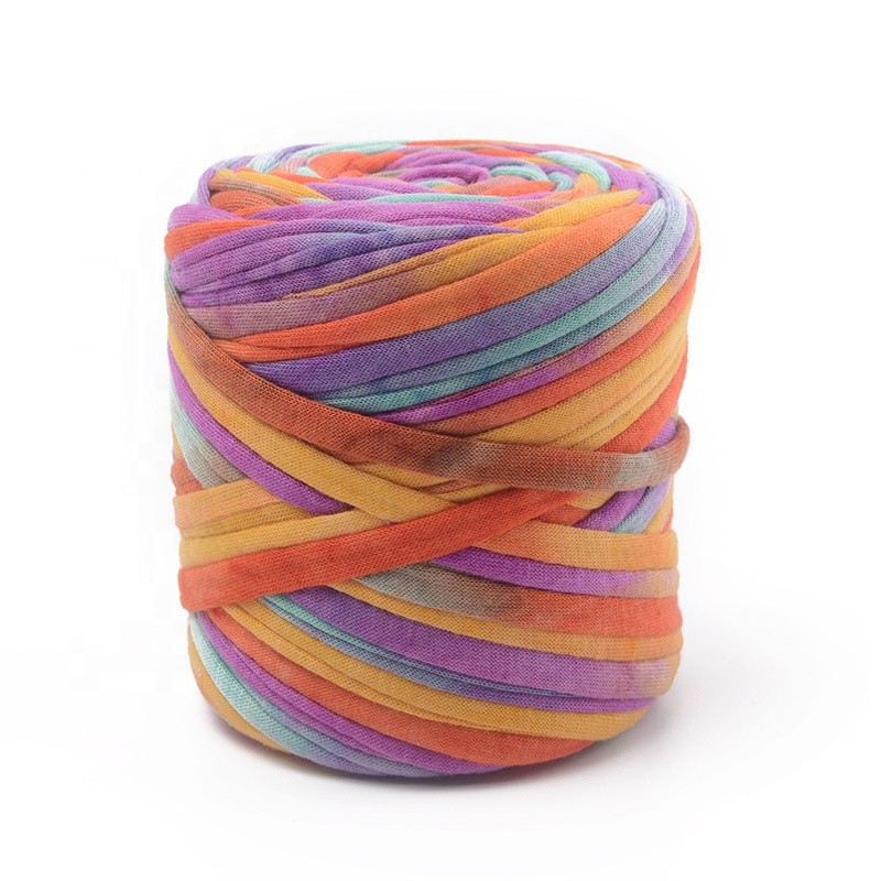 Hot Sale Han Knitting T-shirt Yarn 1/0.3NM 100% Polyester Hand Weaving