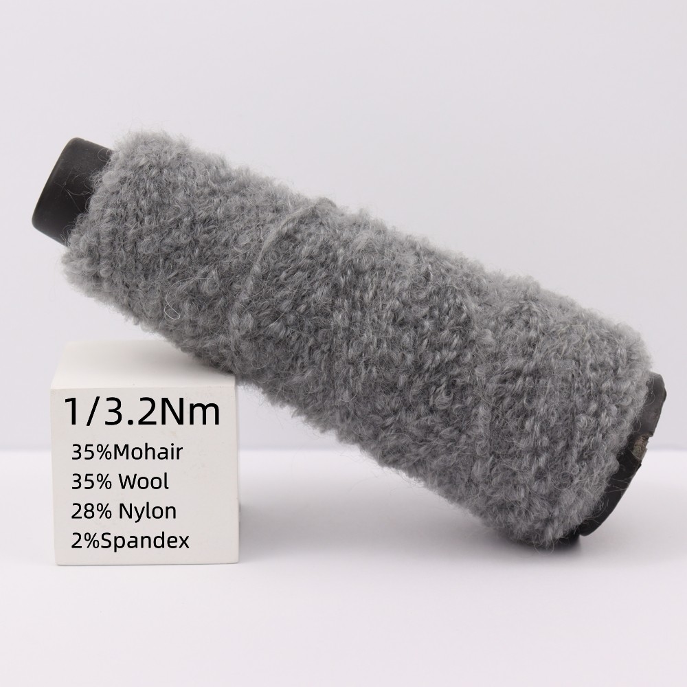 1/3.2NM Mohair Loop 35% Mohair 35%Merino Wool 28%nylon 2%Spandex Fancy Blended Yarn