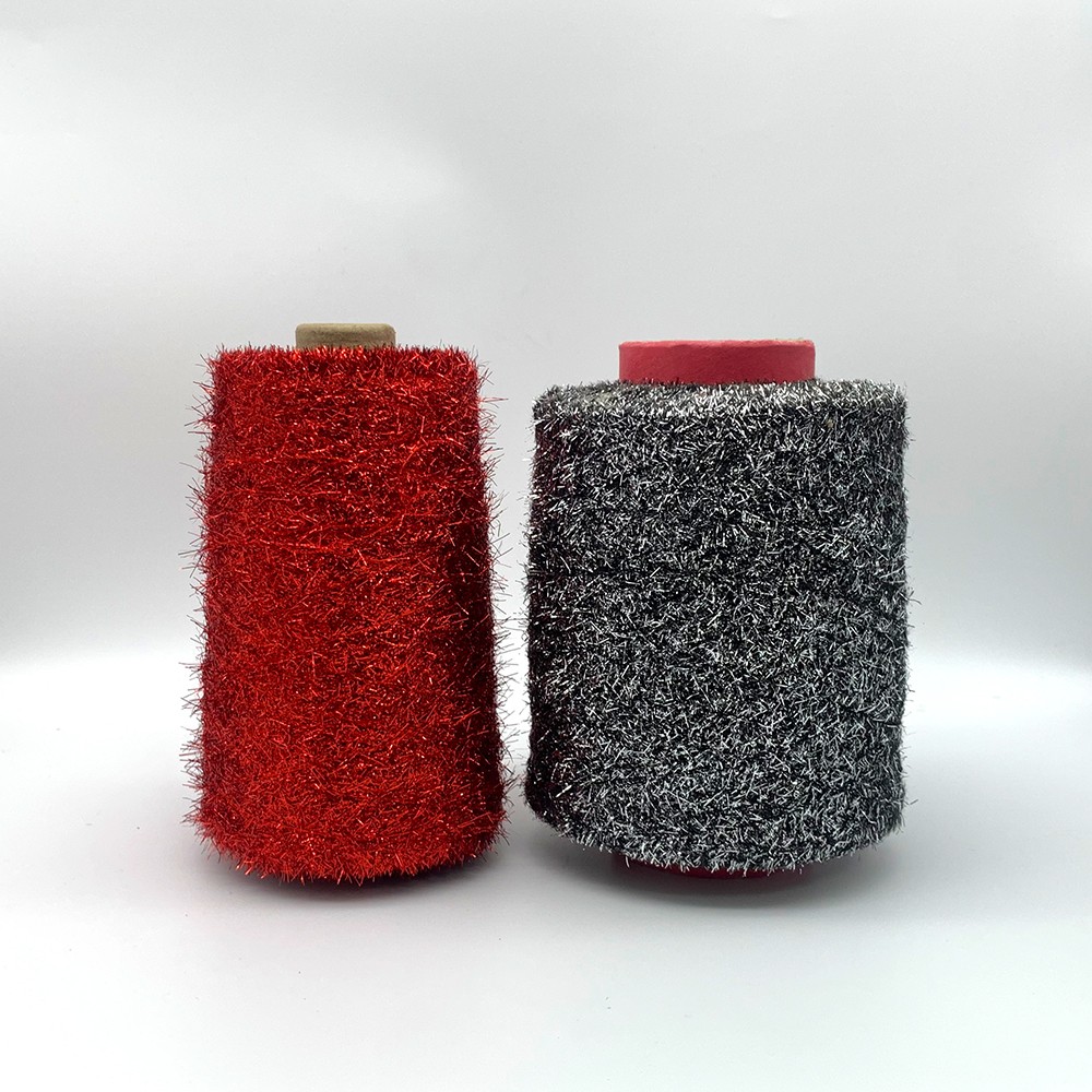 High-quality 100% Polyester Sequin Feather Yarn for Knitting, Adapted to Garments, Decorative Products.